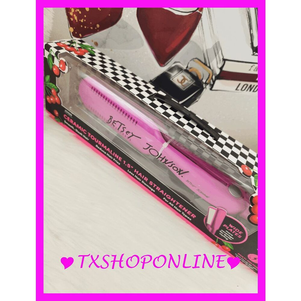 💗👸{Betsey Johnson} 1.5" ceramic tourmaline hair straightener👸💗